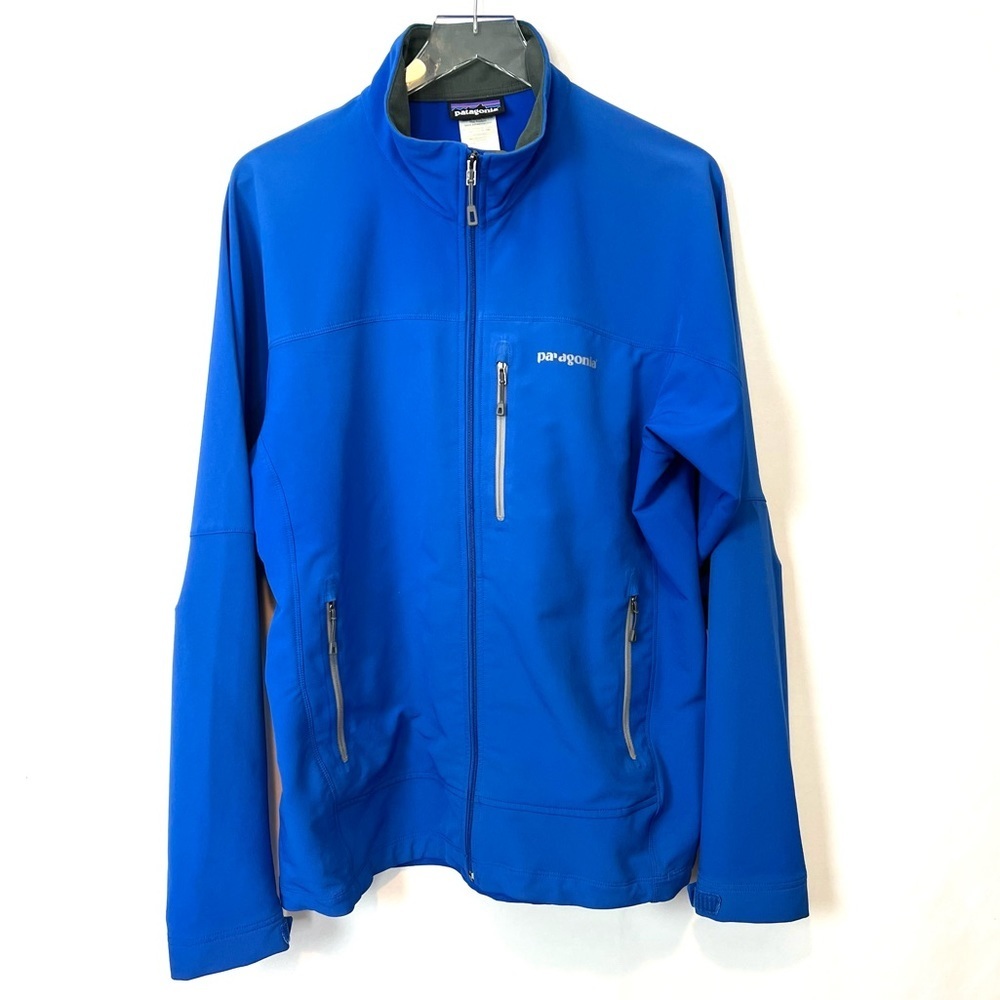 Patagonia men blue waterproof zip up jacket L - Picture 1 of 7